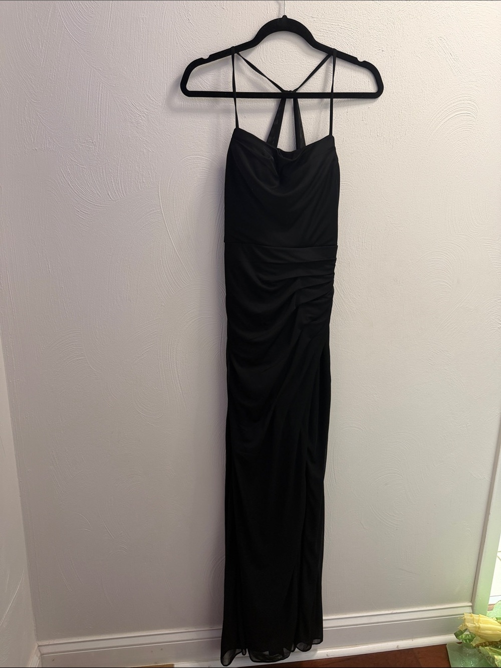 Azazie Black Strappy Maxi Dress